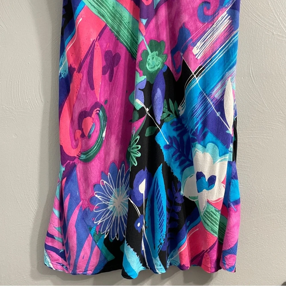 Jams World Barry Bayberry Dress Size L colorful sleeveless floral print - Picture 4 of 11